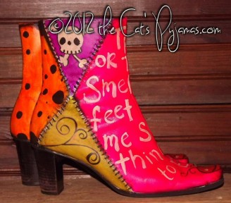 Patchwork Halloween boots